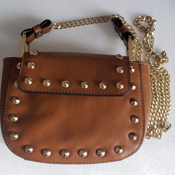 BRIAN ATWOOD SMALL SHOULDER CROSSBODY LIGHT BROWN LEATHER BAG - Picture 3 of 13